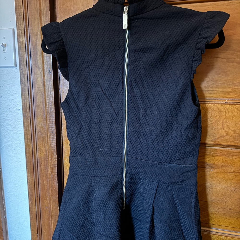 TED BAKER London Black Quilted Peplum Top Size 1 - Picture 3 of 6